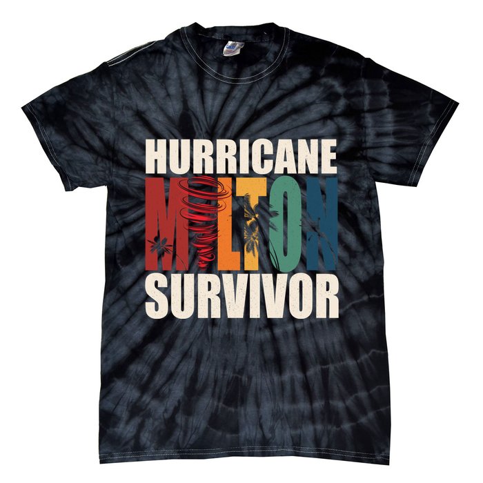 Hurricane Milton Survivor Florida Awareness Tie-Dye T-Shirt