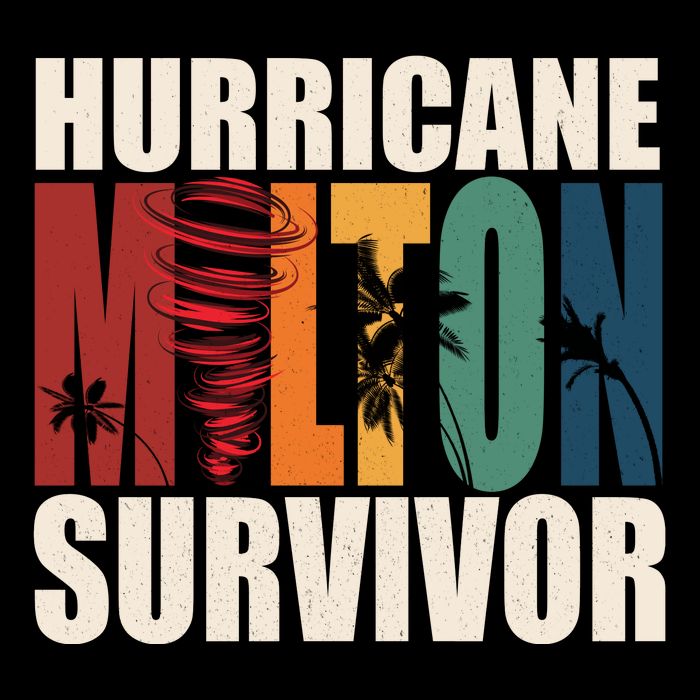 Hurricane Milton Survivor Florida Awareness Tie-Dye T-Shirt