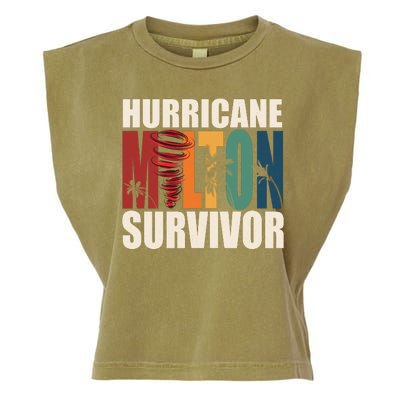 Hurricane Milton Survivor Florida Awareness Garment-Dyed Women's Muscle Tee