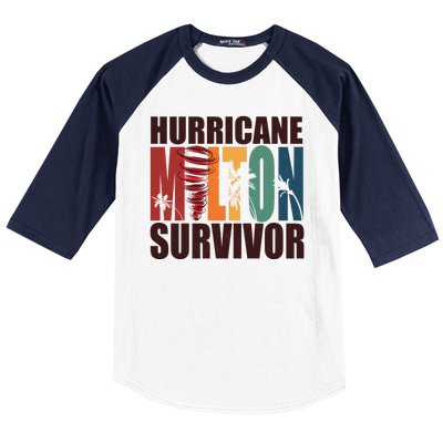 Hurricane Milton Survivor Florida Awareness Baseball Sleeve Shirt