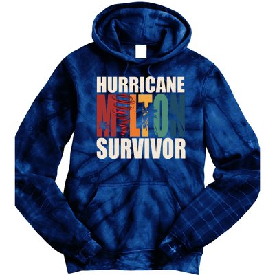 Hurricane Milton Survivor Florida Awareness Tie Dye Hoodie