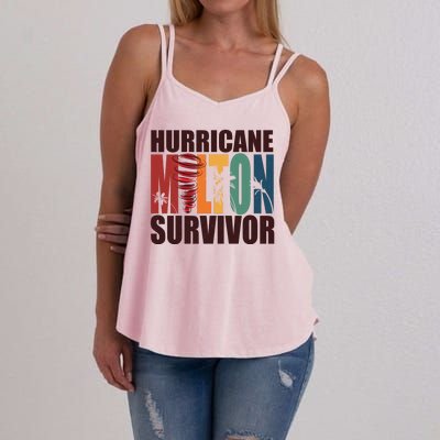 Hurricane Milton Survivor Florida Awareness Women's Strappy Tank