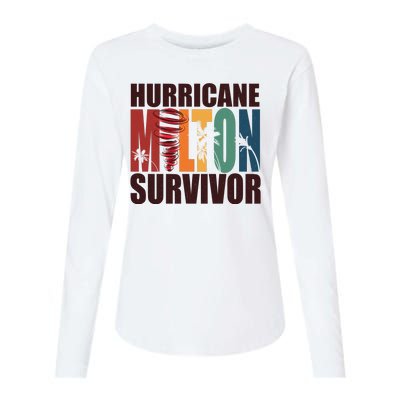 Hurricane Milton Survivor Florida Awareness Womens Cotton Relaxed Long Sleeve T-Shirt