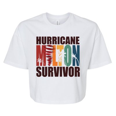 Hurricane Milton Survivor Florida Awareness Bella+Canvas Jersey Crop Tee