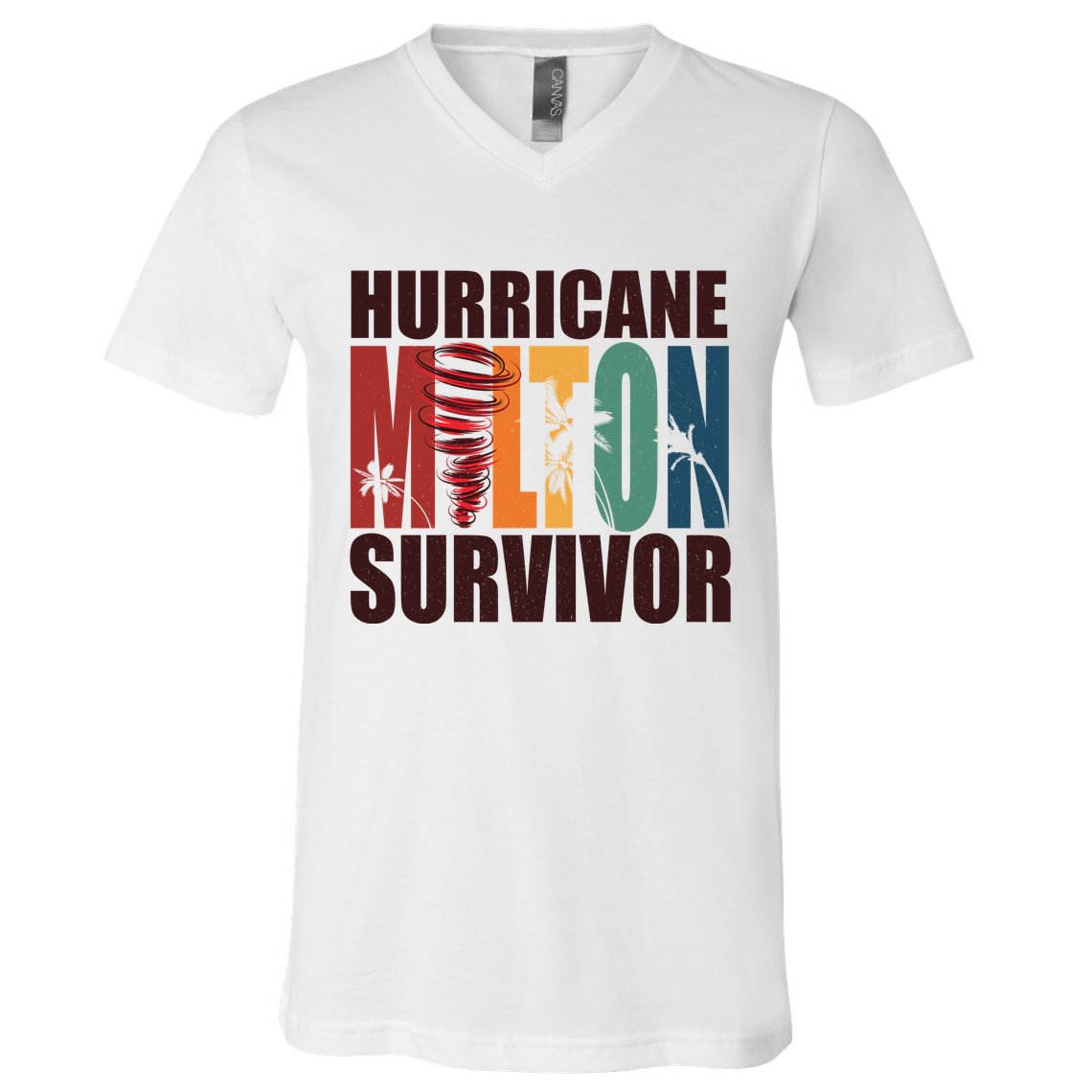 Hurricane Milton Survivor Florida Awareness V-Neck T-Shirt