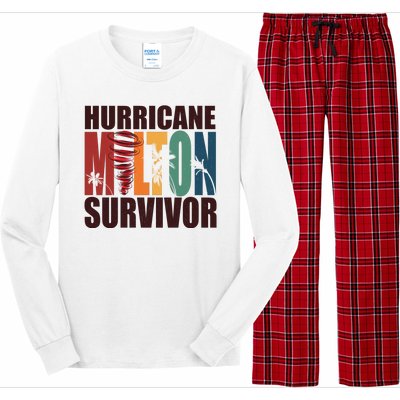 Hurricane Milton Survivor Florida Awareness Long Sleeve Pajama Set