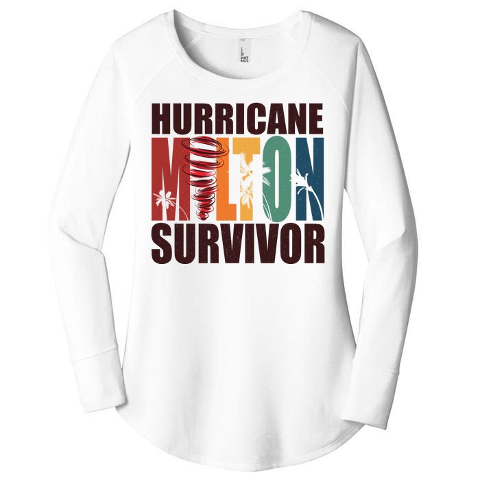 Hurricane Milton Survivor Florida Awareness Women's Perfect Tri Tunic Long Sleeve Shirt