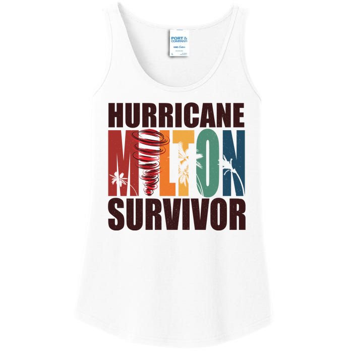 Hurricane Milton Survivor Florida Awareness Ladies Essential Tank