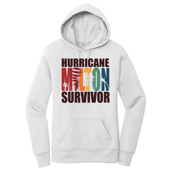 Hurricane Milton Survivor Florida Awareness Women's Pullover Hoodie