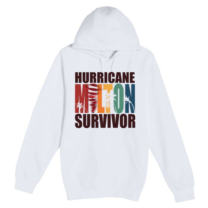 Hurricane Milton Survivor Florida Awareness Premium Pullover Hoodie