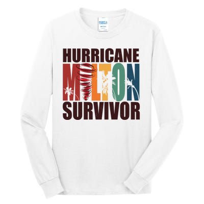 Hurricane Milton Survivor Florida Awareness Tall Long Sleeve T-Shirt