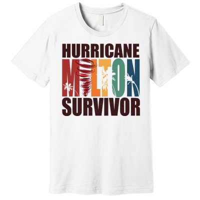 Hurricane Milton Survivor Florida Awareness Premium T-Shirt