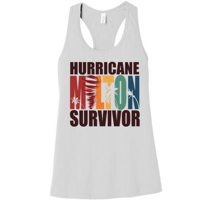 Hurricane Milton Survivor Florida Awareness Women's Racerback Tank