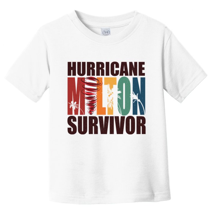 Hurricane Milton Survivor Florida Awareness Toddler T-Shirt