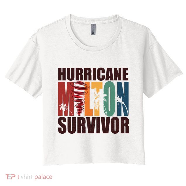 Hurricane Milton Survivor Florida Awareness Crop Top