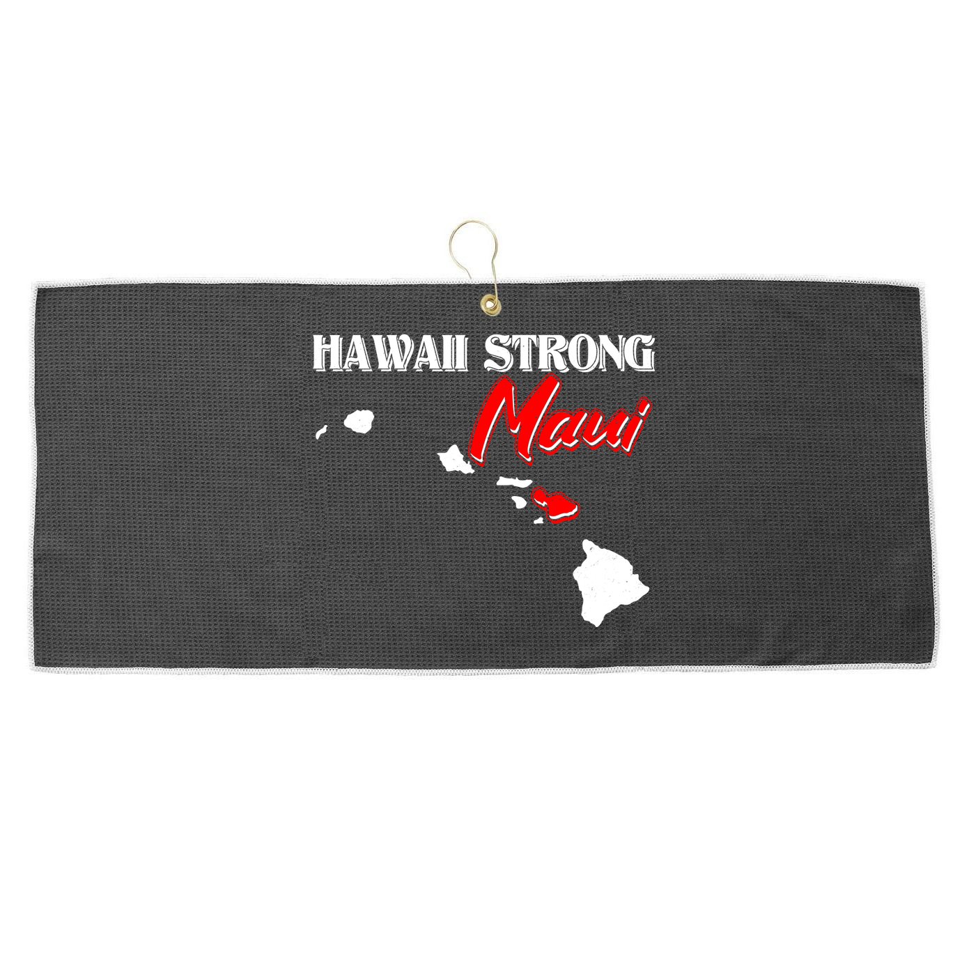Hawaii Maui Strong Large Microfiber Waffle Golf Towel