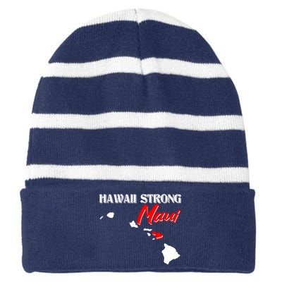 Hawaii Maui Strong Striped Beanie with Solid Band