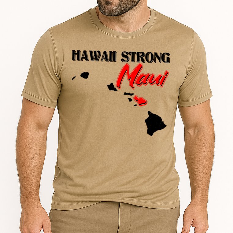 Hawaii Maui Strong Cooling Performance Crew T-Shirt