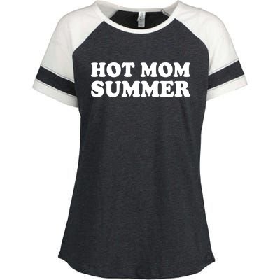 Hot Mom Summer Funny Mother And Moms Funny Gift Enza Ladies Jersey Colorblock Tee