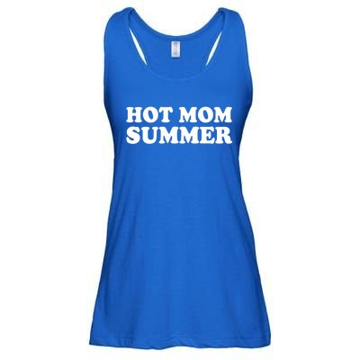 Hot Mom Summer Funny Mother And Moms Funny Gift Ladies Essential Flowy Tank