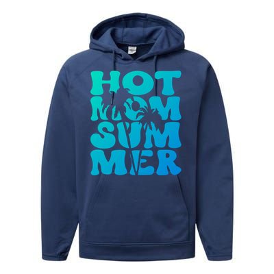 Hot Mom Summer Tee Hot Summer Clothing Gift Performance Fleece Hoodie