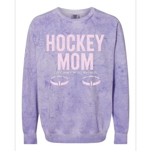 Hockey Mom Stop Staring At My Faceoff Circles Colorblast Crewneck Sweatshirt