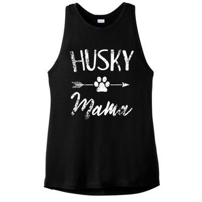 Husky Mama Siberian Husky Lover Owner Gifts Dog Mom Ladies PosiCharge Tri-Blend Wicking Tank