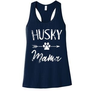 Husky Mama Siberian Husky Lover Owner Gifts Dog Mom Women's Racerback Tank