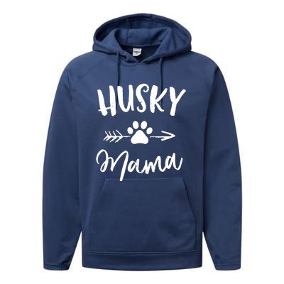 Husky Mama Siberian Husky Lover Owner Gifts Dog Mom Performance Fleece Hoodie