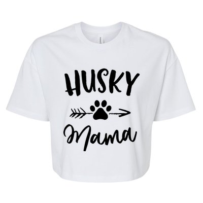 Husky Mama Siberian Husky Lover Owner Gifts Dog Mothers Day Bella+Canvas Jersey Crop Tee