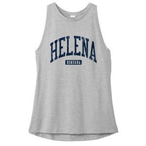 Helena Montana Style Blue Ladies PosiCharge Tri-Blend Wicking Tank