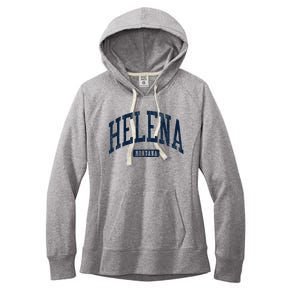 Helena Montana Style Blue Women's Fleece Hoodie