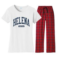 Helena Montana Style Blue Women's Flannel Pajama Set