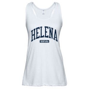 Helena Montana Style Blue Ladies Essential Flowy Tank