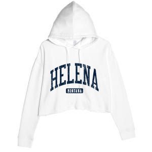 Helena Montana Style Blue Crop Fleece Hoodie