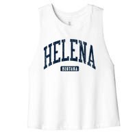 Helena Montana Style Blue Women's Racerback Cropped Tank