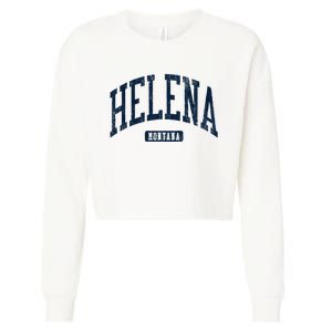 Helena Montana Style Blue Cropped Pullover Crew