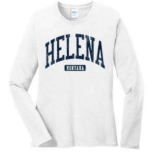 Helena Montana Style Blue Ladies Long Sleeve Shirt