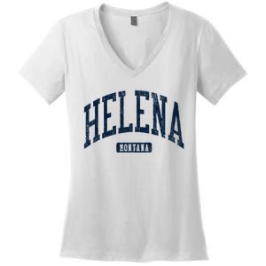 Helena Montana Style Blue Women's V-Neck T-Shirt