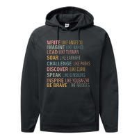 History Month Strong Women Empowered Gift Feminist Performance Fleece Hoodie