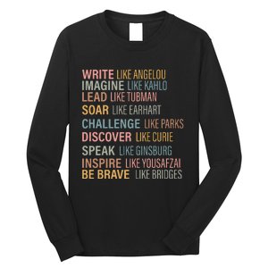 History Month Strong Women Empowered Gift Feminist Long Sleeve Shirt