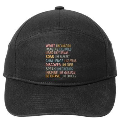 History Month Strong Women Empowered Gift Feminist 7-Panel Snapback Hat