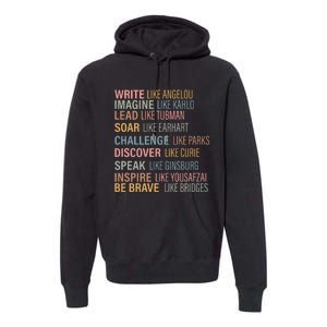 History Month Strong Women Empowered Gift Feminist Premium Hoodie