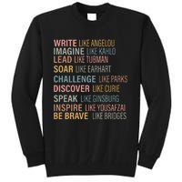 History Month Strong Women Empowered Gift Feminist Tall Sweatshirt