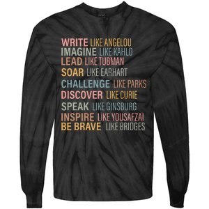 History Month Strong Women Empowered Gift Feminist Tie-Dye Long Sleeve Shirt