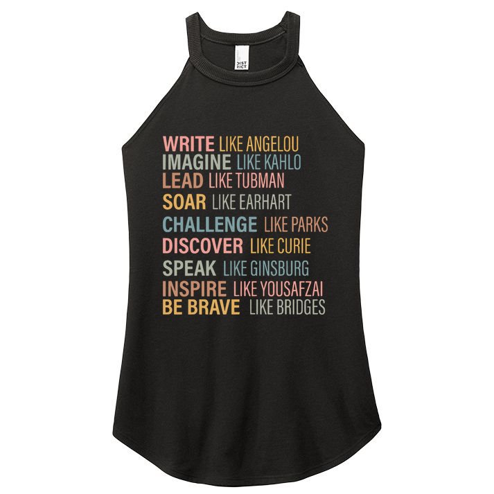 History Month Strong Women Empowered Gift Feminist Women's Perfect Tri Rocker Tank