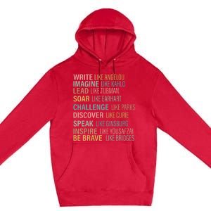 History Month Strong Women Empowered Gift Feminist Premium Pullover Hoodie