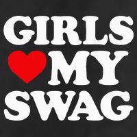 Heart My Swag Girl Love my Swag Valentine's Day Heart 7 Panel Mesh Trucker Snapback Hat