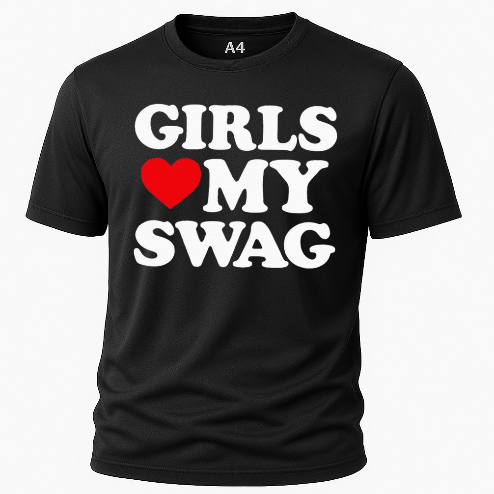 Heart My Swag Girl Love my Swag Valentine's Day Heart Cooling Performance Crew T-Shirt