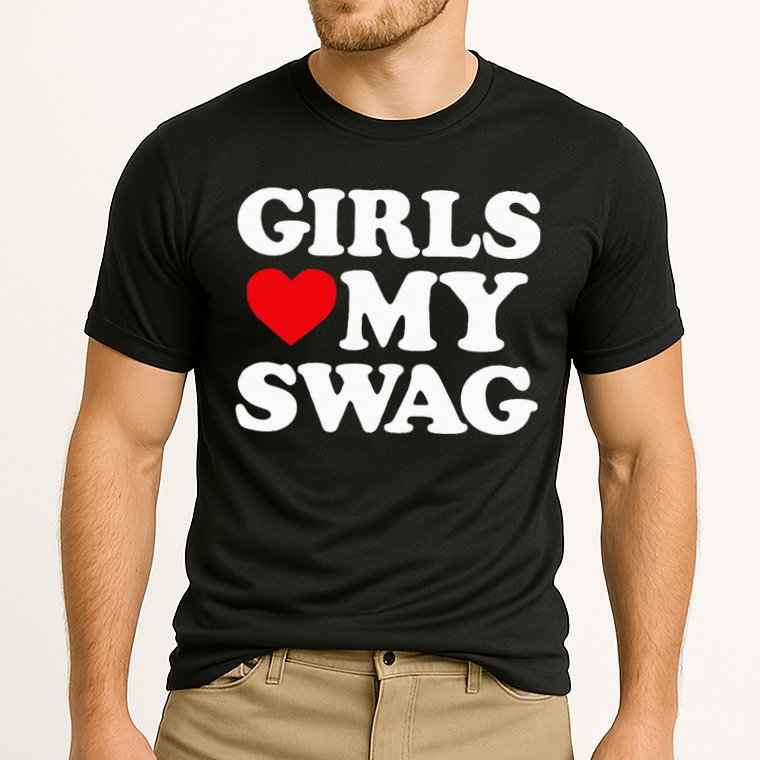 Heart My Swag Girl Love my Swag Valentine's Day Heart Cooling Performance Crew T-Shirt